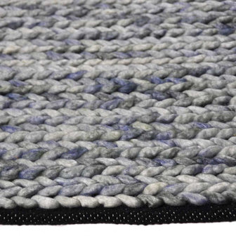 Vloerkleed gemaakt van 100% wol Barony blauw