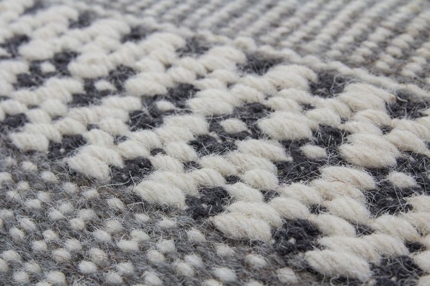 Vloerkleed van wol gemaakt Joda Natur