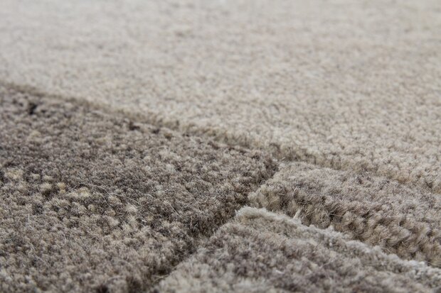 Handgeknoopte wollen tapijten en vloerkleden grijs Flores